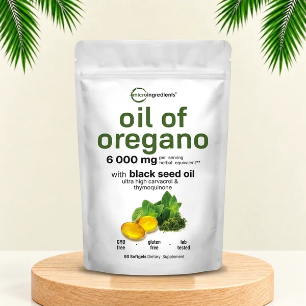 Oil of Oregano with Black Seed Oil — 90 Softgels