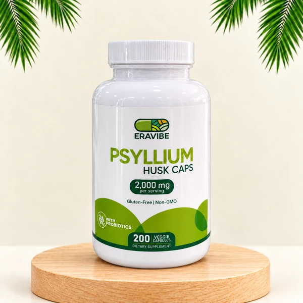 Psyllium Husk Caps Eravibe 2.000 mg — 200 cápsulas