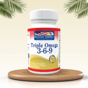 Triple Omega 3-6-9 1200mg (Vitamin E, Flaxseed Oil, Borage Seed Oil, Fish Oil) 60 Softgels