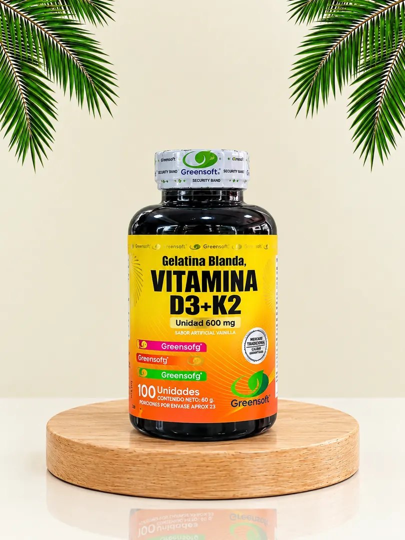 Vitamina D3 + K2 — 100 cápsulas blandas